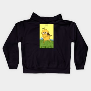 Jake The Dog as Strength Kids Hoodie